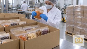 Approved dried-fruit sample linked to packaging and commercial production release