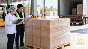 Trial-order pallet and shipment documents reviewed before dispatch