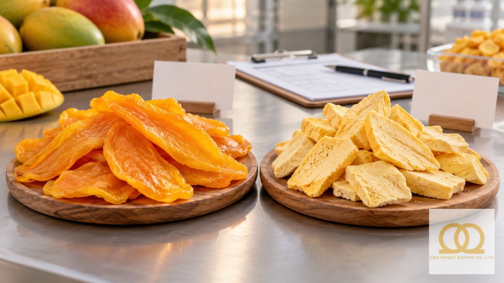 Soft dried mango vs freeze dried mango comparison for wholesale buyers
